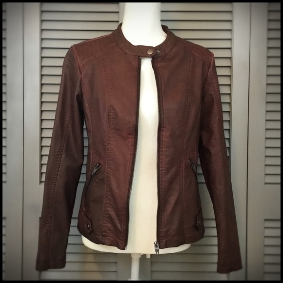 ‼️SALE‼️ NWT Sebby Collection Faux Leather Moto Jacket - Picture 7 of 13
